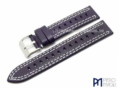 Uhrenarmband -Dakota Sport- 24mm lila wei�e Kontrastnaht von Piero Magli (Schlie�enansto� 24 mm) - Bild vergr��ern 