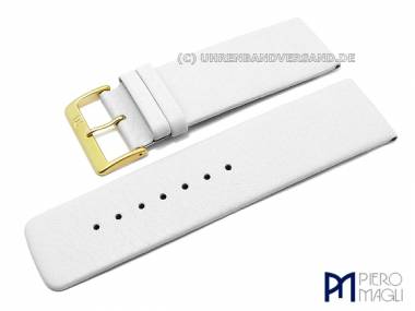 Uhrenarmband 24mm wei� genarbt ohne Naht von Piero Magli (Schlie�enansto� 24 mm) - Bild vergr��ern 