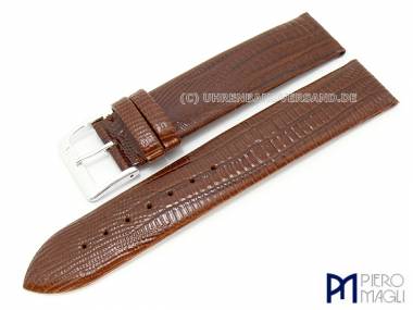 Uhrenarmband 16mm  braun -Mozart- Eidechsen-Pr�gung von Piero Magli (Schlie�enansto� 16 mm) - Bild vergr��ern 