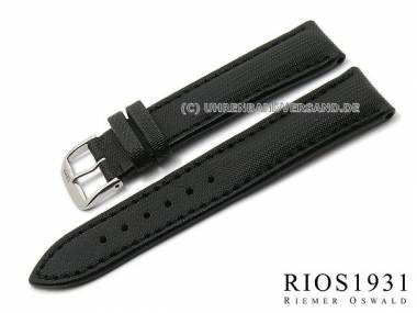 Uhrenarmband -Just- 24mm schwarz Hightechmaterial Nytech von RIOS (Schlie�enansto� 22 mm) - Bild vergr��ern 