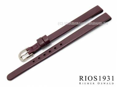 Uhrarmband -Diplomat Clip- 06mm fester Steg bordeaux glatt echt Leder RIOS (Schlie�enansto� 6 mm) - Bild vergr��ern 