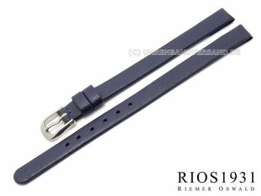 Uhrarmband -Diplomat Clip- 06mm fester Steg blau glatt echt Leder RIOS (Schlie�enansto� 6 mm) - Bild vergr��ern 