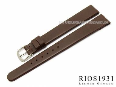 Uhrarmband -Diplomat Clip- XL 10mm fester Steg d.braun glatt echt Leder RIOS (Schlie�enansto� 8 mm) - Bild vergr��ern 