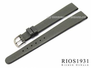 Uhrarmband -Diplomat Clip- XL 10mm fester Steg steingrau glatt e. Leder RIOS (Schlie�enansto� 8 mm) - Bild vergr��ern 