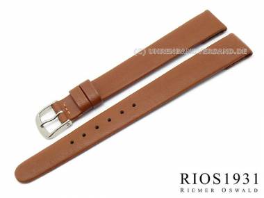 Uhrarmband -Diplomat Clip- XL 10mm fester Steg h.braun glatt echt Leder RIOS (Schlie�enansto� 8 mm) - Bild vergr��ern 