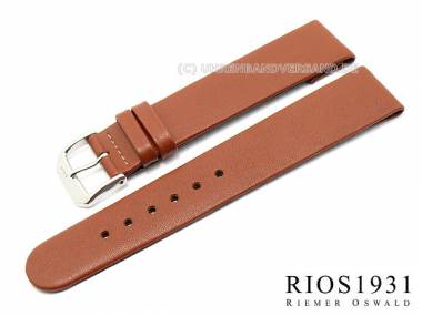 Uhrarmband -Diplomat Clip- XS 16mm fester Steg hbraun glatt echt Leder RIOS (Schlie�enansto� 14 mm) - Bild vergr��ern 