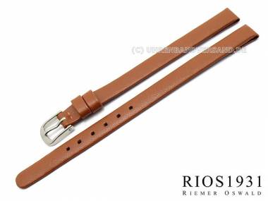 Uhrarmband -Diplomat Clip- 06mm fester Steg hellbraun glatt echt Leder RIOS (Schlie�enansto� 6 mm) - Bild vergr��ern 