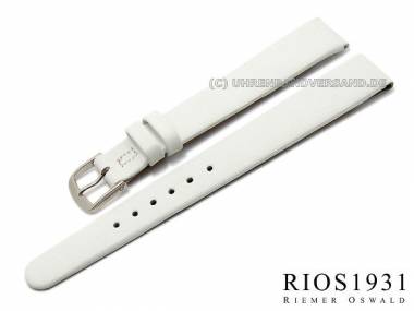 Uhrarmband -Diplomat Clip- XL 10mm fester Steg wei� glatt echt Leder RIOS (Schlie�enansto� 8 mm) - Bild vergr��ern 