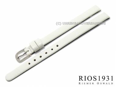 Uhrarmband -Diplomat Clip- 06mm fester Steg wei� glatt echt Leder RIOS (Schlie�enansto� 6 mm) - Bild vergr��ern 