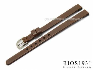 Uhrarmband -Diplomat Clip- 06mm fester Steg dunkelbraun glatt echt Leder RIOS (Schlie�enansto� 6 mm) - Bild vergr��ern 