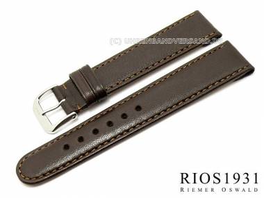 Uhrenarmband -Arizona Clip- 16mm fester Steg dunkelbraun abgen�ht von RIOS (Schlie�enansto� 14 mm) - Bild vergr��ern 