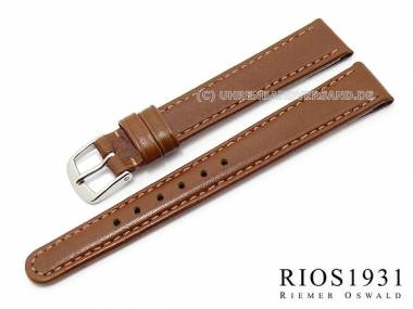 Uhrenarmband -Arizona Clip- 14mm fester Steg hellbraun abgen�ht von RIOS (Schlie�enansto� 12 mm) - Bild vergr��ern 