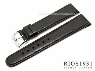 Uhrenarmband -Arizona Clip- 16mm fester Steg schwarz abgen�ht von RIOS (Schlie�enansto� 14 mm) - Bild vergr��ern 