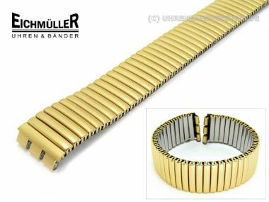 Uhrenarmband f�r Swatch 17mm Edelstahl goldfarben matt Zugband - Bild vergr��ern 
