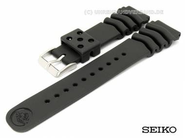 Ersatzband SEIKO 22mm Silikon schwarz wasserfest f�r SEH081JG, SDS099H1 etc. - Bild vergr��ern 