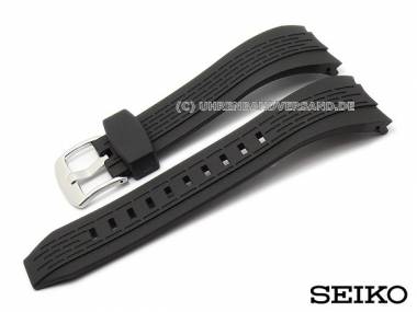 Ersatz-Uhrenarmband SEIKO 26mm schwarz Silikon Rundansto� f�r SNAB99P1 etc. - Bild vergr��ern 