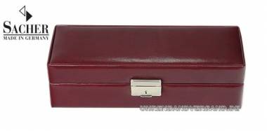 Uhrenbox -Luxury- bordeaux Vollrindleder f�r bis zu 6 Armbanduhren von Sacher - Germany - Bild vergr��ern 