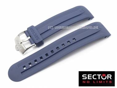 Uhrenarmband SECTOR 23mm Silikon blau f�r R3251966235 - Bild vergr��ern 