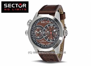 Herrenuhr sportlich Edelstahl matt Ziffernblatt braun von Sector (*SC*HU*) - Bild vergr��ern 