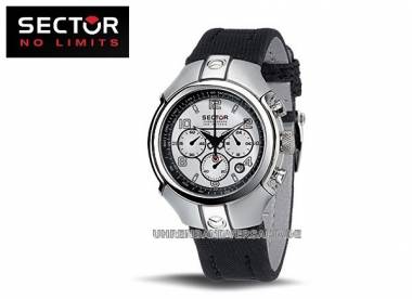Herrenuhr Chronograph sportlich Edelstahl/Aluminium Ziffernblatt weiss von Sector (*SC*HU*) - Bild vergr��ern 