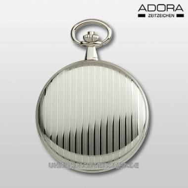 Savonette-Taschenuhr silberfarben teilweise poliert kleine Sekunde von Adora (*AD*TU*) - Bild vergr��ern 