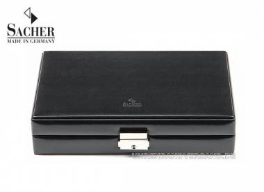 Taschenuhrenetui -New Classic- schwarz f�r bis zu 6 Uhren von Sacher - Made in Germany - Bild vergr��ern 