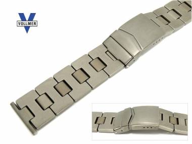 Metallarmband Titan 20mm massiv matt Faltschlie�e von Vollmer - Bild vergr��ern 