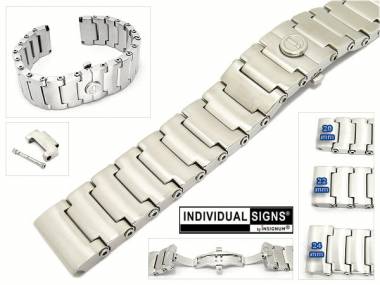 Uhrenarmband Edelstahl 24mm massiv schwere Ausf�hrung mit Butterfly-Faltschlie�e von INSIGNUM - Bild vergr��ern 