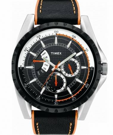 1a Angebot: Herrenuhr -Retrograde- Edelstahl Multifunktionsanz. Leder-/Silikonband TIMEX (*TM*HU*) - Bild vergr��ern 