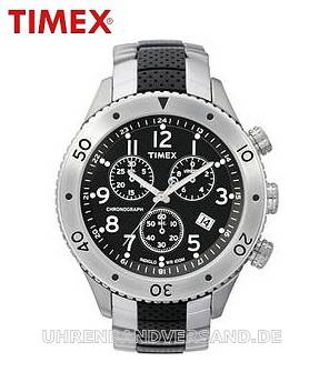 Chronograph \-Timex T-Series\- T2M706PG mit massivem Edelstahl-Kunststoffband von TIMEX (*TM*HU*) - Produktbild 