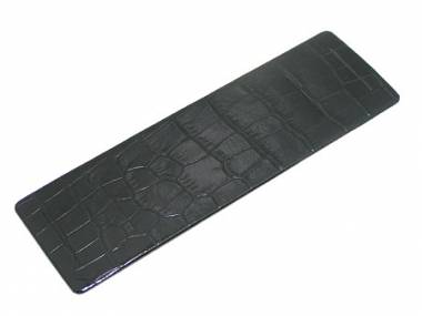 Lederunterlage f�r Armbanduhren 16-18mm schwarz Kroko-Narbung - Bild vergr��ern 