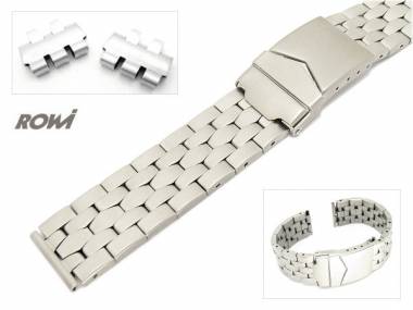 Uhrenarmband Edelstahl 18mm mit Swatch-Wechselansto� 17mm Massiv-Optik matt Faltschlie�e - Bild vergr��ern 