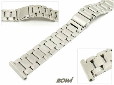Uhrenarmband 18mm Edelstahl ROWI geb�rstet - Bild vergr��ern 