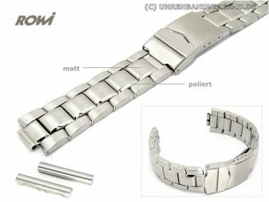 Uhrenarmband 18/20mm Edelstahl ROWI Wechselansto� teilweise poliert - Bild vergr��ern 