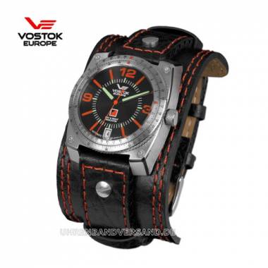 Automatik-Herrenuhr -Lunokhod- Edelstahl Ziffernblatt schwarz von Vostok Europe (*VE*HU*) - Bild vergr��ern 