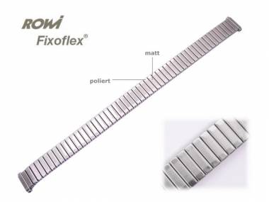 Uhrenarmband Fixoflex S Zugband Teleskop-Ansto� 10-12mm Edelstahl silber ROWI klassisches Design - Bild vergr��ern 