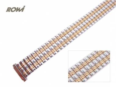 Uhrenarmband Fixoflex S Zugband Teleskop-Ansto� 15-12mm Edelstahl bicolor ROWI elegantes Design - Bild vergr��ern 