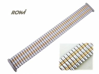 Uhrenarmband Fixoflex S Zugband Teleskop-Ansto� 22-18mm Edelstahl bicolor ROWI elegantes Design - Bild vergr��ern 