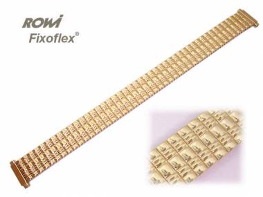 Uhrenarmband Fixoflex S Zugband Teleskop-Ansto� 12-15mm Edelstahl gold ROWI elegantes Design - Bild vergr��ern 