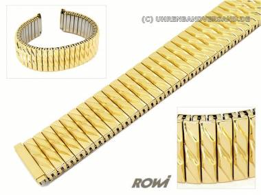 Uhrenarmband Fixoflex S Zugband Teleskop-Ansto� 18-22mm Edelstahl gold extravagant ROWI - Bild vergr��ern 