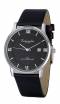 Herrenuhr Edelstahl Lederband schwarz flach von Eichm�ller (*EM*HU*)