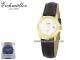 Damenuhr Edelstahl gold Lederband dunkelbraun von Eichm�ller (*EM*DU*)