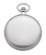 Taschenuhr Edelstahl geb�rstet Ziffernblatt wei�/silber von Eichm�ller (*EM*TU*)