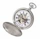 Mechanische Taschenuhr Edelstahl Ziffernblatt wei�/skelettiert von Eichm�ller