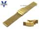 Uhrenarmband Edelstahl 20mm Milanaise schweres Geflecht PVD-vergoldet poliert von Vollmer