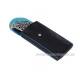 Uhrenetui BRANDON schwarz/petrol f�r 1 Armbanduhr echt Leder