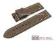 Uhrenarmband 24mm  dunkelbraun XL f�r Panerai glatte Oberfl�che helle Kontrastnaht von BOB