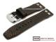 Uhrenarmband 20mm dunkelbraun Marino Gator f�r IWC von BOB (Schlie�enansto� 18 mm)