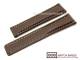 Uhrenarmband 22mm dunkelbraun f�r Breitling Faltschlie�e helle Naht von BOB (Schlie�enansto� 18 mm)