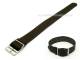 Uhrenarmband 20mm dunkelbraun Perlon-Durchzugsband wasserfest silberfarbene Schlie�e